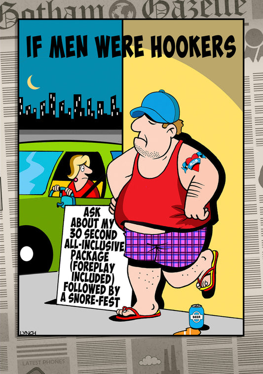 Mark Lynch Male Escort Service Package Sign Funny Birthday Greeting Card 5x7 | 1166 | 259332
