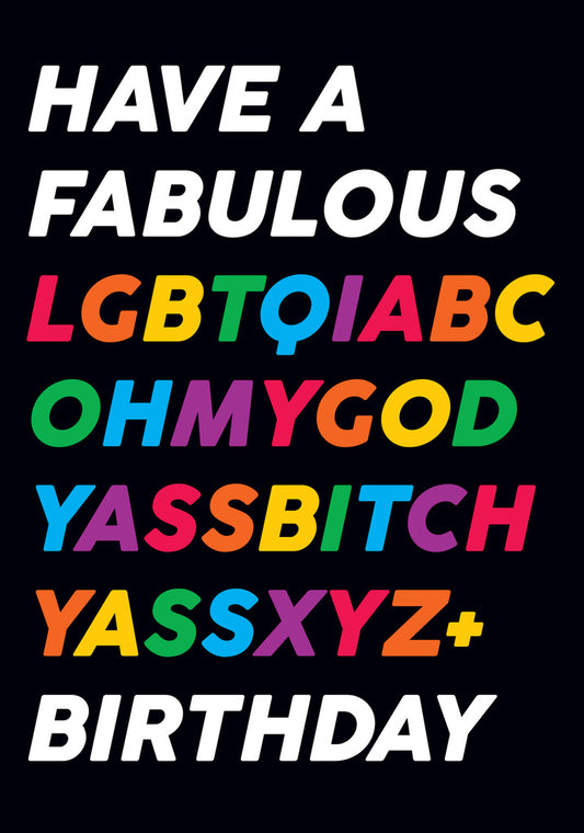 Dean Morris Have Fabulous Lgbtqia Birthday Funny Greeting Card 5x7 RAN06 | 259803