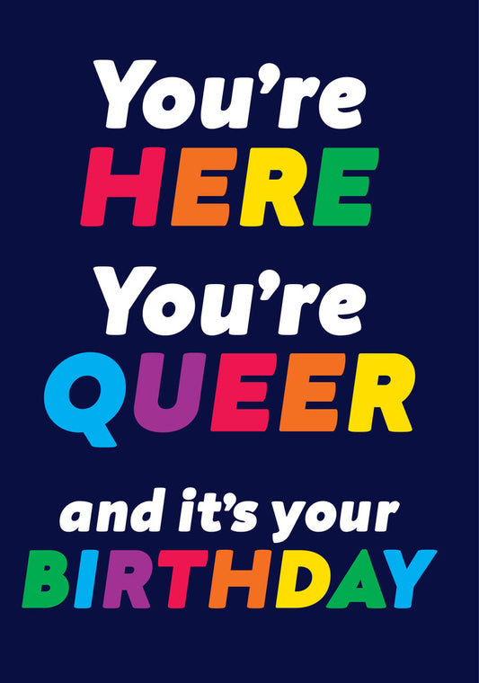 Dean Morris Here Queer Birthday Funny Greeting Card 5x7 RAN36 | 259810