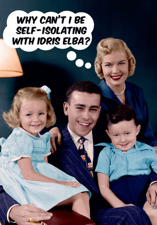 Dean Morris Self Isolating Idris Elba Family Portrait Funny Greeting Card 5x7 RAN20 | 259812