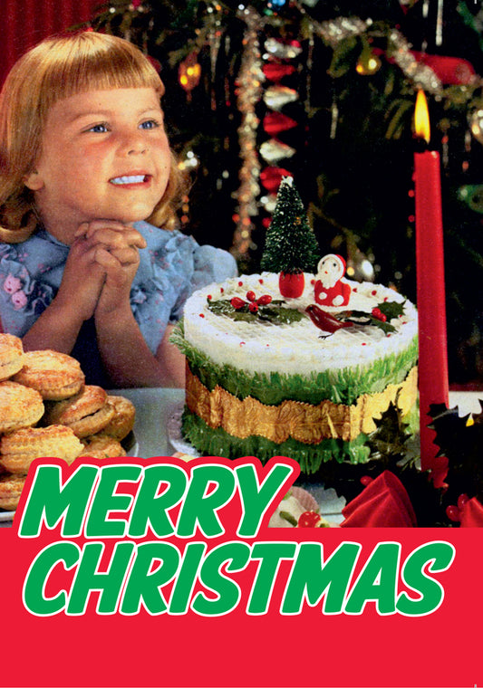 Dean Morris Merry Christmas Young Girl Cake Funny Holiday Greeting Card 5x7 DMX158 | 259850