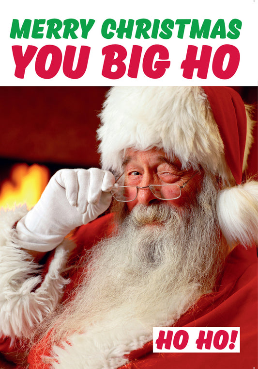 Dean Morris Merry Christmas Big Ho Ho Ho Funny Greeting Card 5x7 DMX206 | 259867