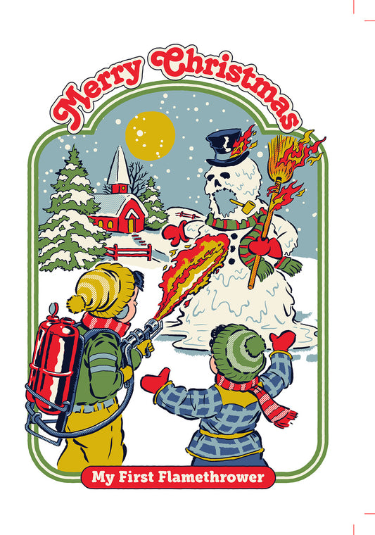 Holiday - Steven Rhodes My First Flamethrower Greeting Card 5x7 | 1066 | 260026