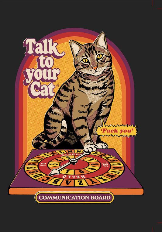 Blank - Steven Rhodes Talk to your cat Greeting Card 5x7 | 1082 | 260042