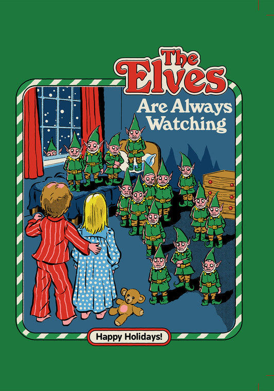 Holiday - Steven Rhodes The Elves Are Always Watching Happy Holidays Christmas Greeting Card 5x7 | 1083 | 260043