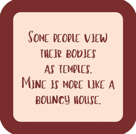 Bouncy House Premium Drink Coaster Resin With Cork Backing | 58508 | 260183 260183