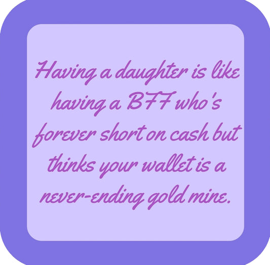 Daughter BFF Premium Drink Coaster Resin With Cork Backing | 58517 | 260192 260192