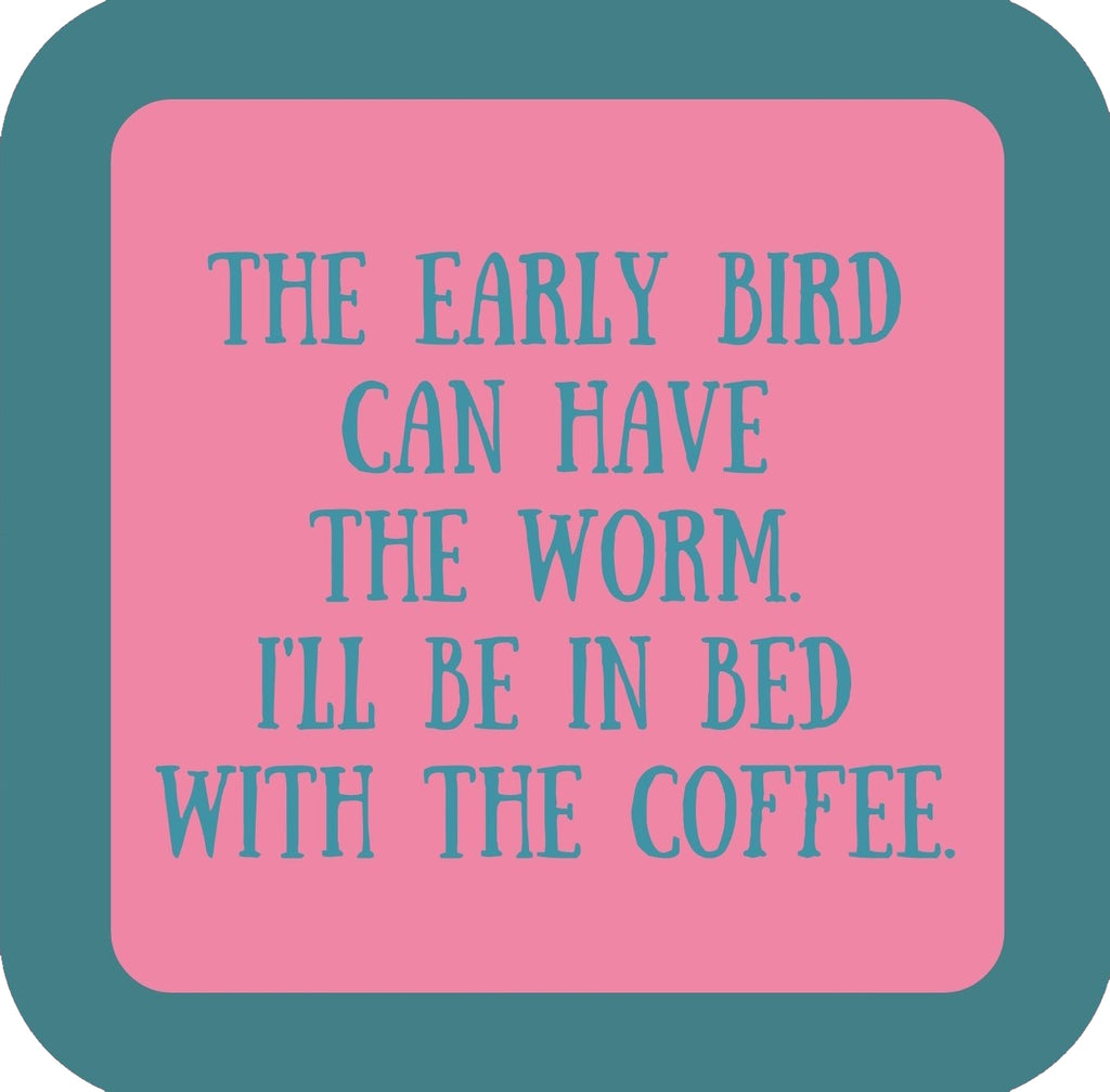 Early Bird Premium Drink Coaster Resin With Cork Backing | 58529 | 260204 260204