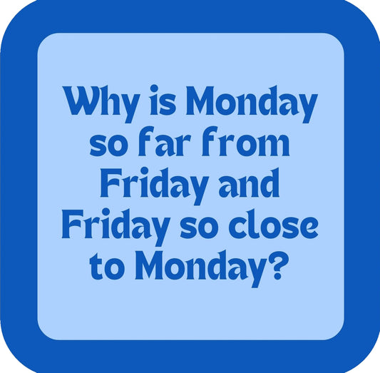 Why Is Monday So Far From Friday Premium Drink Coaster Resin With Cork Backing | 58532 | 260207 260207
