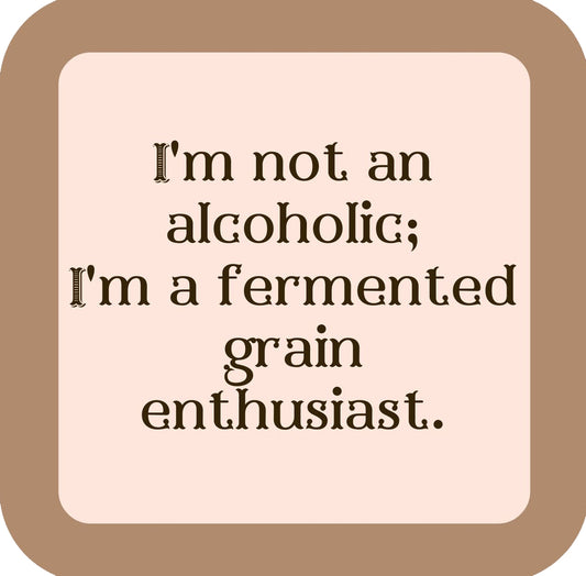 Fermented Grain Enthusiast Premium Drink Coaster Resin With Cork Backing | 58533 | 260208 260208