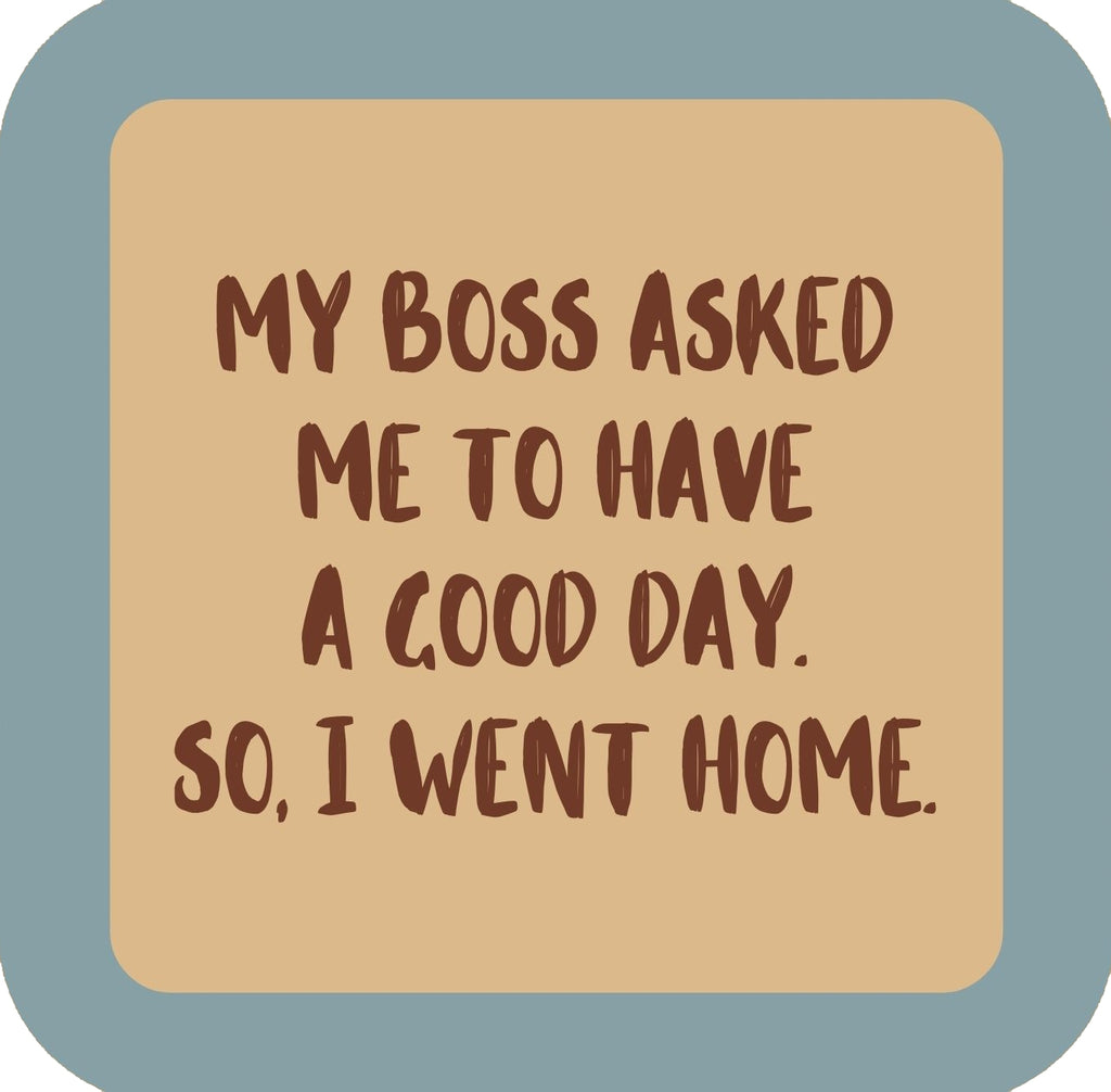 Good Day Premium Drink Coaster Resin With Cork Backing | 58538 | 260213 260213