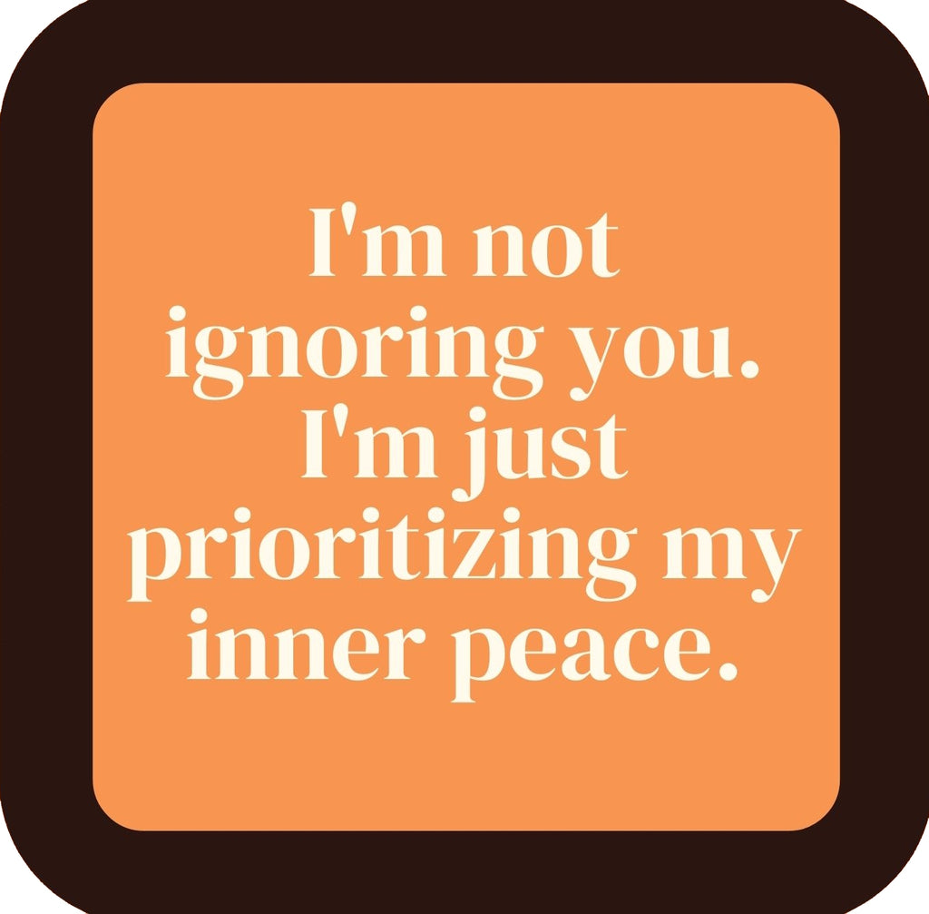 Inner Peace Premium Drink Coaster Resin With Cork Backing | 58545 | 260220 260220