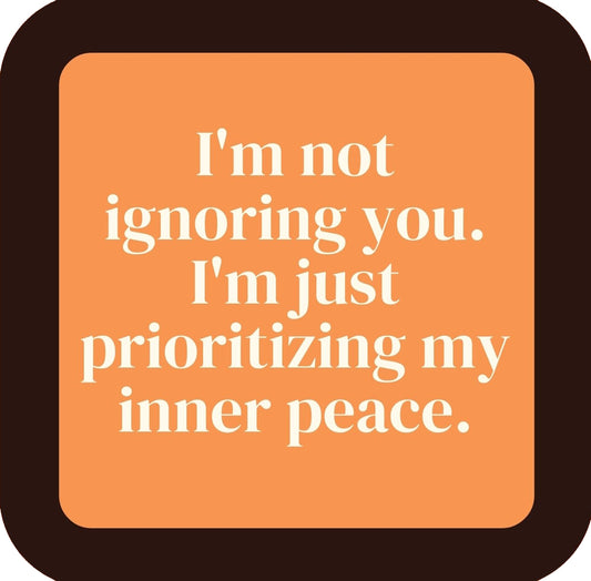 Inner Peace Premium Drink Coaster Resin With Cork Backing | 58545 | 260220 260220