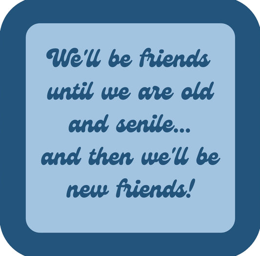 Old And Senile Premium Drink Coaster Resin With Cork Backing | 58560 | 260235 260235