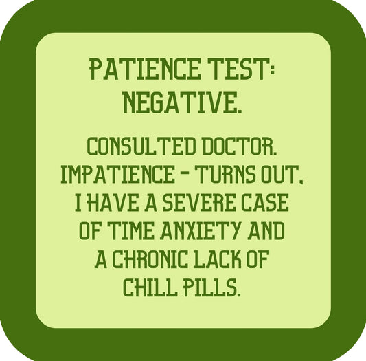 Patience Test Negative Premium Drink Coaster Resin With Cork Backing | 58562 | 260237 260237