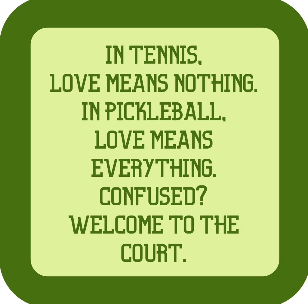 Pickleball Love Premium Drink Coaster Resin With Cork Backing | 58564 | 260239 260239