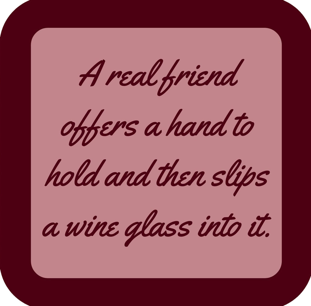 Real Friend Premium Drink Coaster Resin With Cork Backing | 58566 | 260241 260241