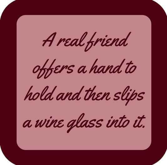 Real Friend Premium Drink Coaster Resin With Cork Backing | 58566 | 260241 260241