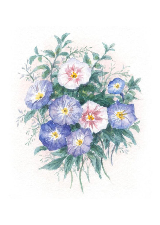 Carols Rose Garden Anemone Buttercup Flower Bouquet Watercolor Box of 10 Note Cards 4x5 H-MGL002 | 1817-4x5 | 260706