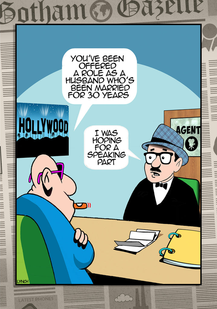 Mark Lynch Hollywood Actor Audition Married Husband Funny Anniversary Greeting Card 5x7 | 2203 | 260720