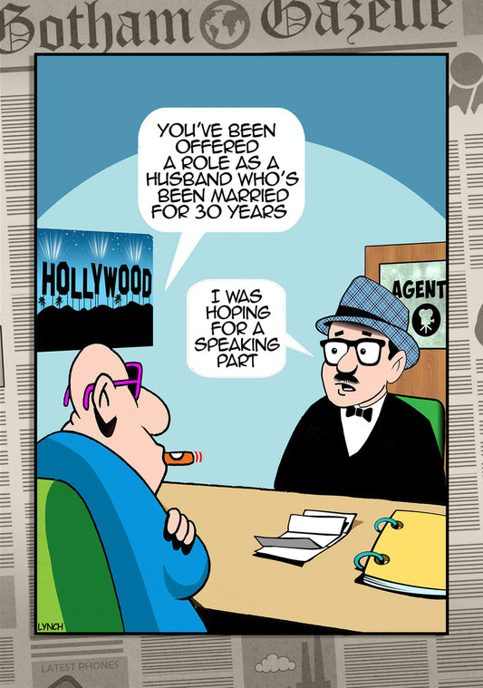Mark Lynch Hollywood Actor Audition Married Husband Funny Anniversary Greeting Card 5x7 | 2203 | 260720