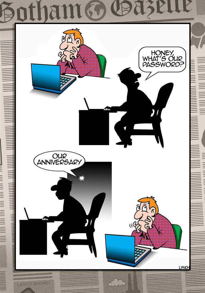 Mark Lynch Husband Forget Password Important Date Funny Anniversary Greeting Card 5x7 | 2233 | 260750