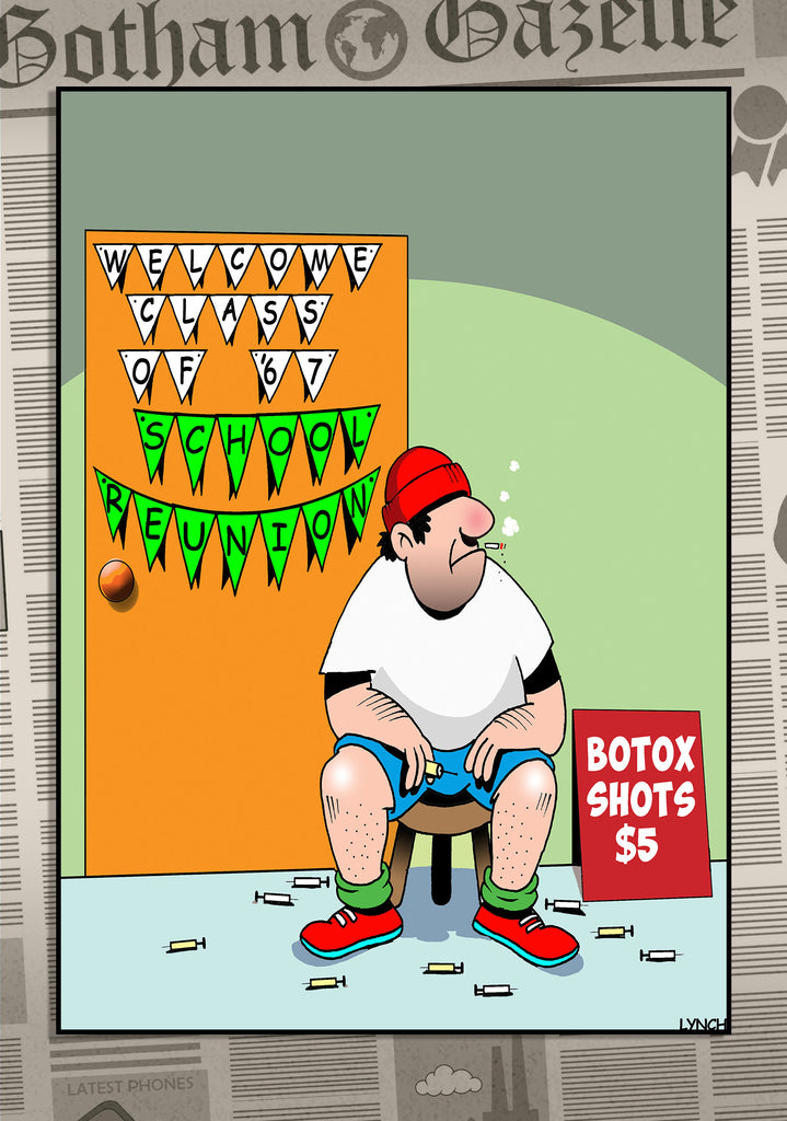 Mark Lynch School Reunion Old People Botox Funny Birthday Greeting Card 5x7 | 2237 | 260782
