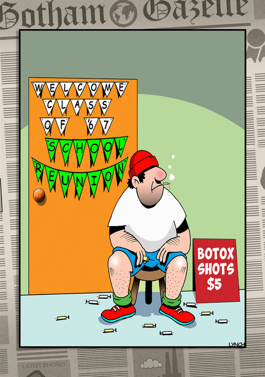 Mark Lynch School Reunion Old People Botox Funny Birthday Greeting Card 5x7 | 2237 | 260782