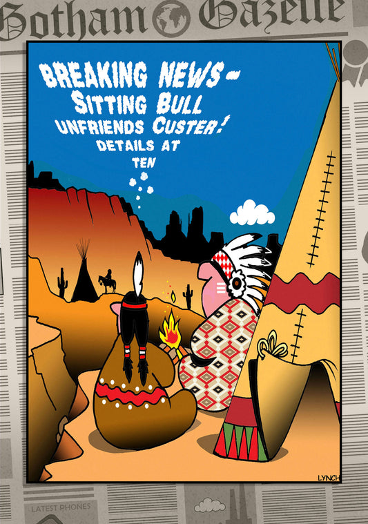 Mark Lynch Indians By Campfire Smoke Signals Message Funny Birthday Greeting Card 5x7 | 2249 | 260794