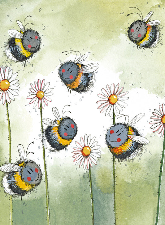BEES AND DAISIES  SMALL SPIRAL NOTEPADS SSN52