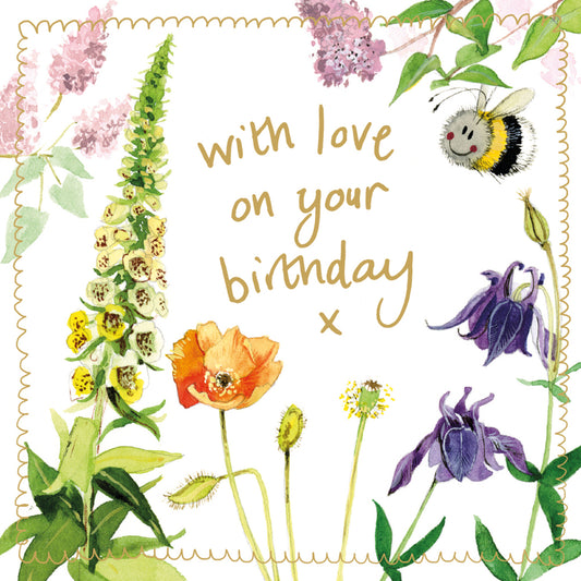 ALEX CLARK BEE AND FOXGLOVE SPARKLE CARD S529 | 260875