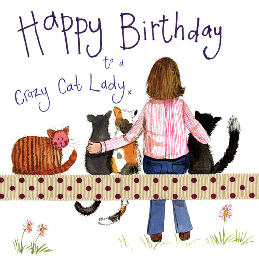 ALEX CLARK CAT LADY BIRTHDAY CARD S178 | 260892