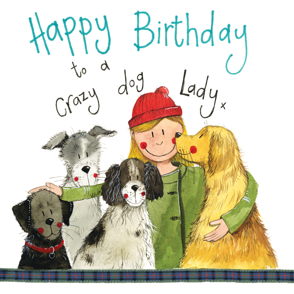 ALEX CLARK DOG LADY BIRTHDAY CARD S179 | 260893