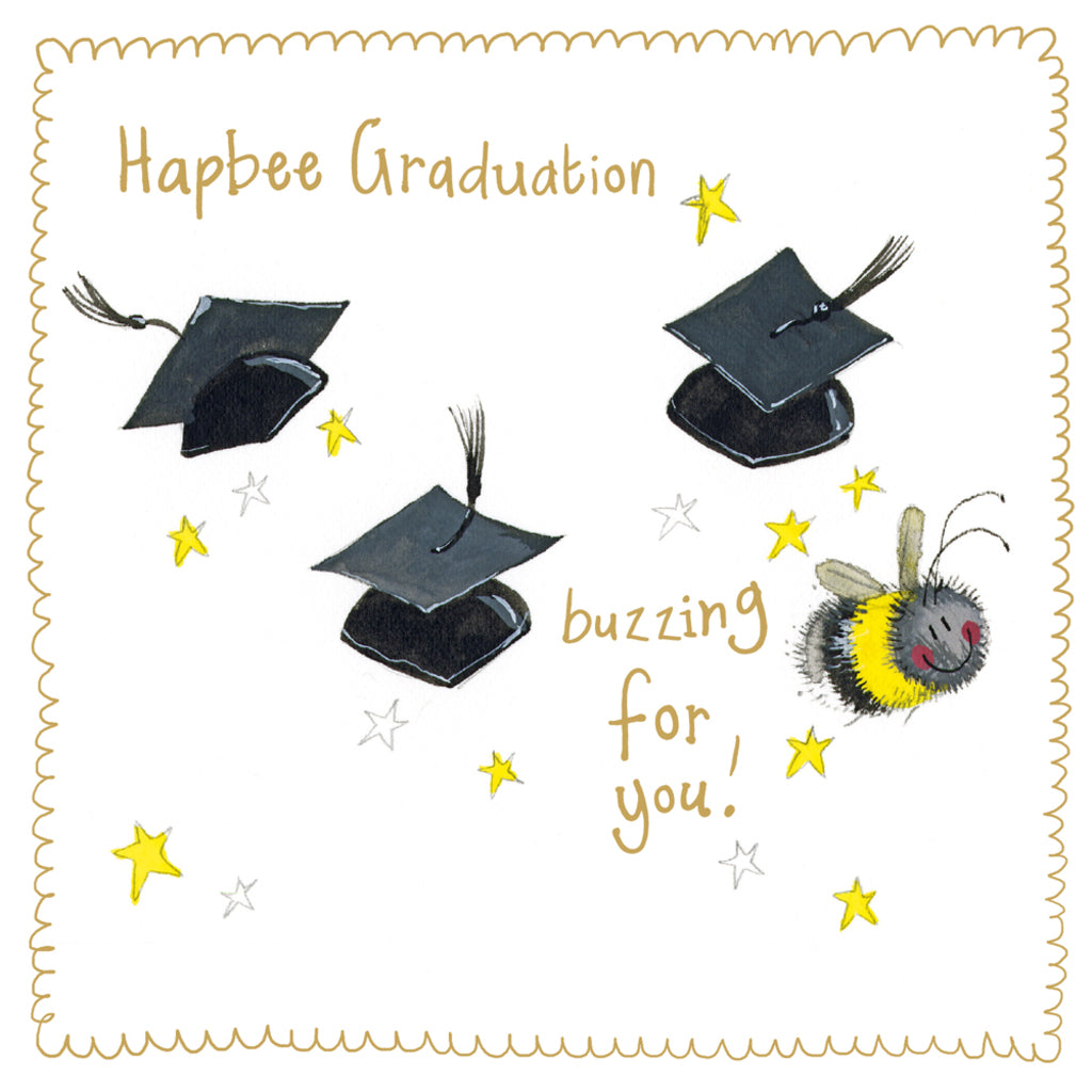 Bee Graduation Card ALEX CLARK BEE GRADUATION SPARKLE CARD S553 | 260924 – Gotham Gifts ...