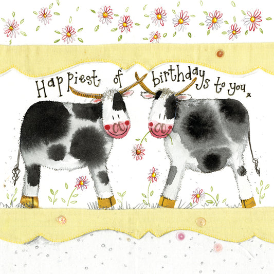 ALEX CLARK COWS BIRTHDAY CARD S316 | 260953