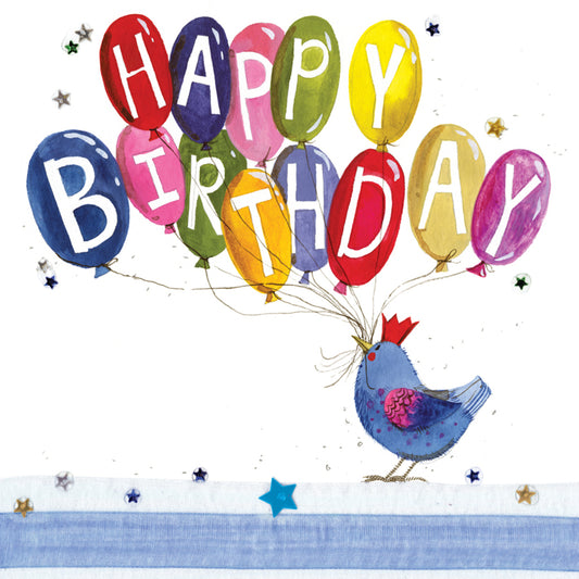 ALEX CLARK BIRD AND BALLOONS BIRTHDAY CARD S319 | 260954