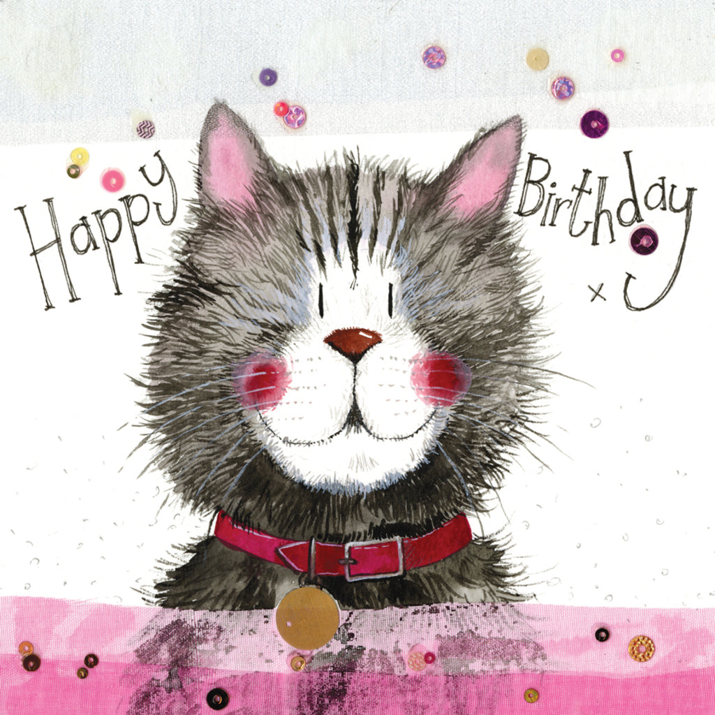 ALEX CLARK CAT AND COLLAR BIRTHDAY CARD S288 | 260956
