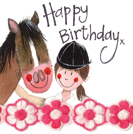 ALEX CLARK HORSE AND RIDER BIRTHDAY CARD LS65 | 260975
