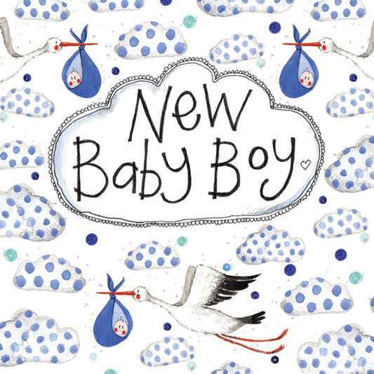 ALEX CLARK STORK BABY NEW BABY BOY CARD LS121 | 260982