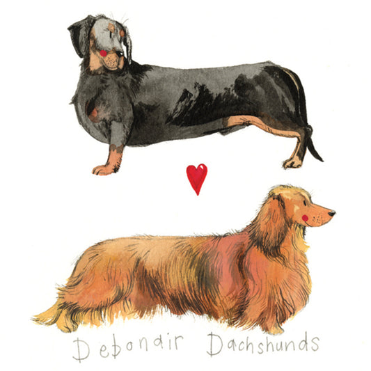 DEBONAIR DACHSHUNDS FRIDGE MAGNET FM24