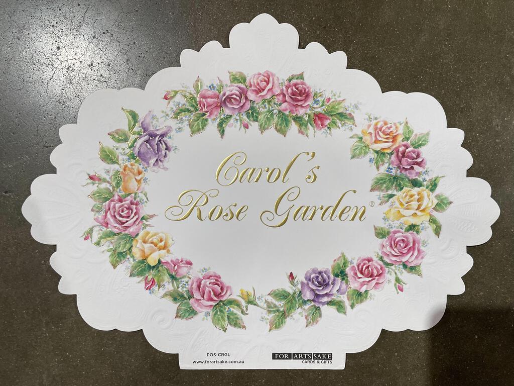 CRG Carols Rose Garden Retail Display Header Large 261358