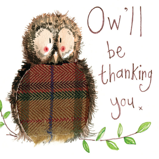 ALEX CLARK OWL THANK YOU CARD LS55 | 261411