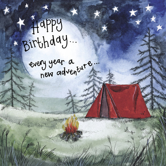 ALEX CLARK STARLIGHT RED TENT BIRTHDAY FOIL CARD S393 | 261417