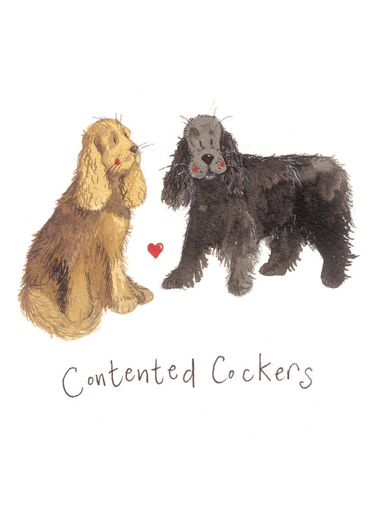 CONTENTED COCKER SMALL SPIRAL NOTEPADS SSN14