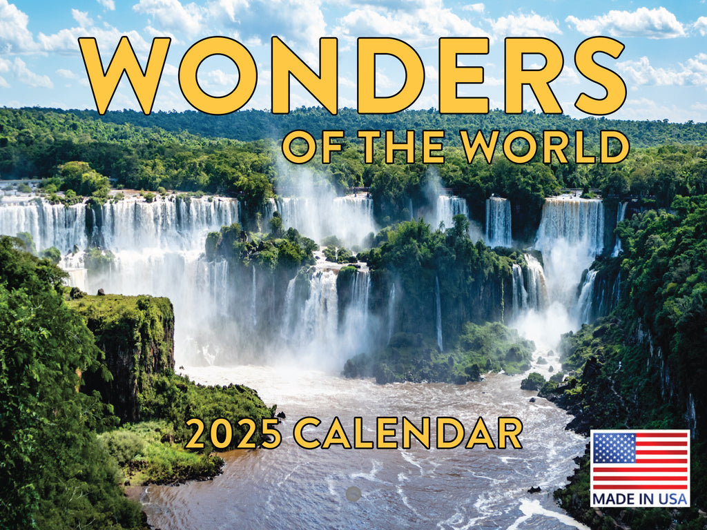 Wonders of the World Calendar 2025 Natural Wonder Nature Travel Monthly Wall Calender 12 Month | Made In The USA 261695