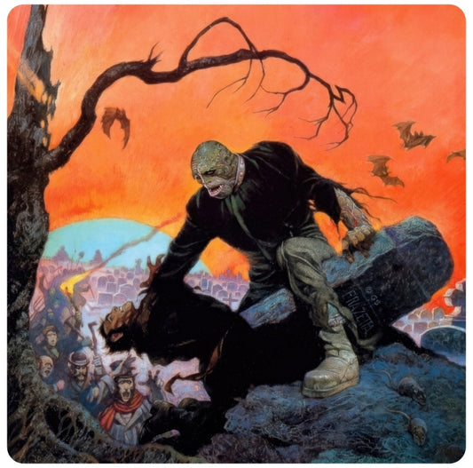 Frank Frazetta Beyond the Grave Coaster Premium Drink Coaster Resin With Cork Backing 261761 1821 261761