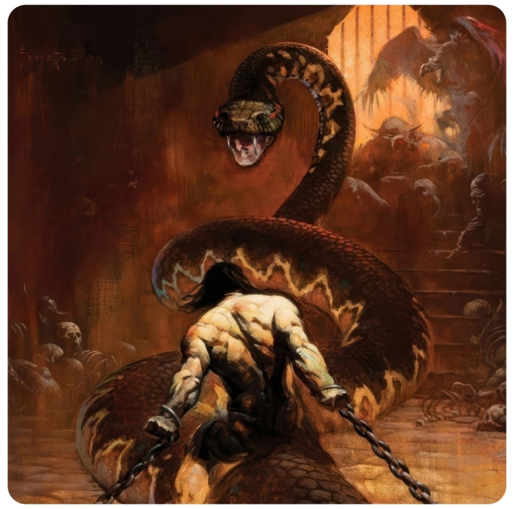 Frank Frazetta Chained Coaster Premium Drink Coaster Resin With Cork Backing 261763 1823 261763