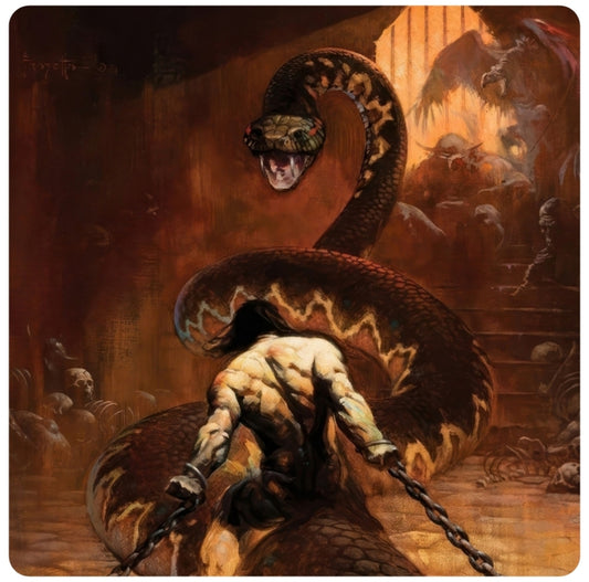 Frank Frazetta Chained Coaster Premium Drink Coaster Resin With Cork Backing 261763 1823 261763