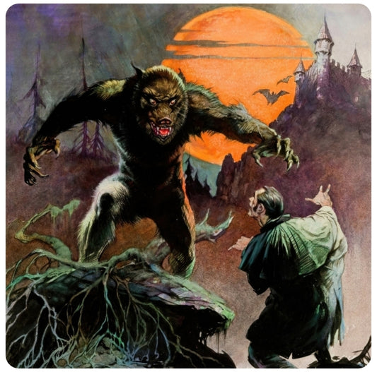 Frank Frazetta Wolfman Coaster Premium Drink Coaster Resin With Cork Backing 261802 1849 261802