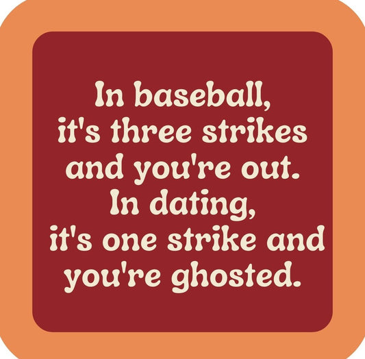 Dating One Strike Premium Drink Coaster Resin With Cork Backing | 2371 | 261815 261815